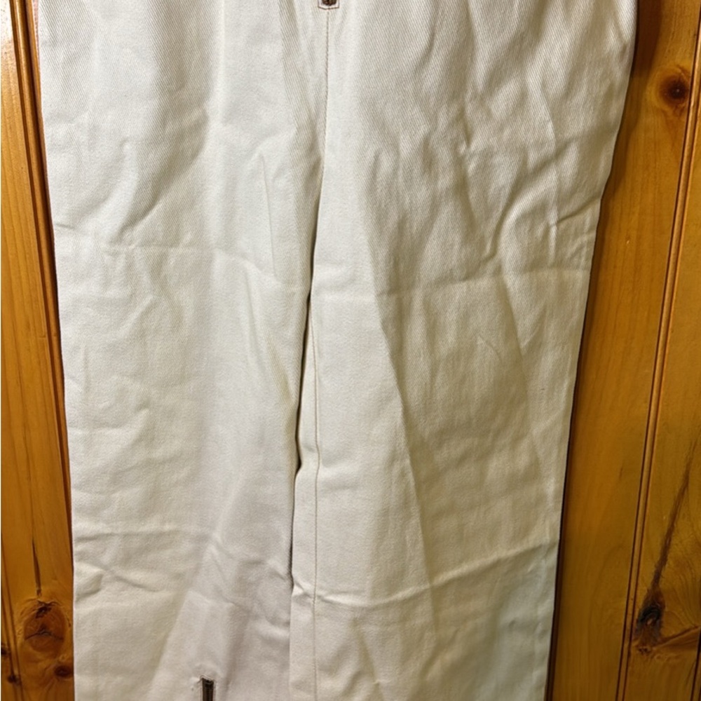 Choosy Elegant Cream Denim Belted Jumpsuit - Picture 5 of 7